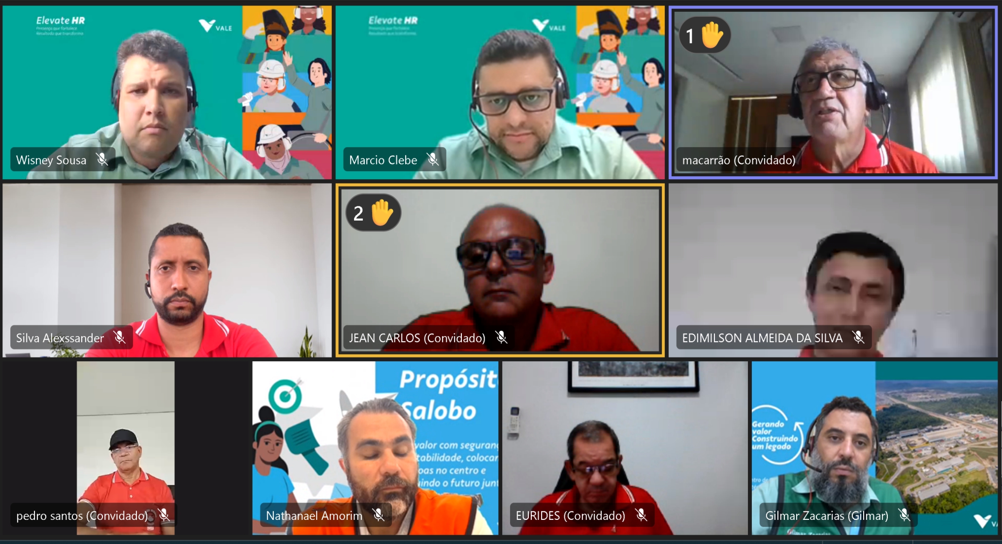 reunião com a vale